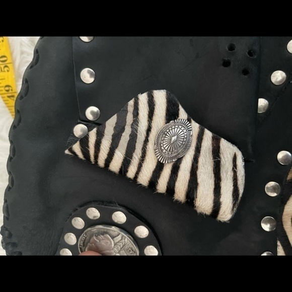 RARE 1913 Liberty Buffalo Indian head coin concho hippie biker leather bag - Picture 11 of 11